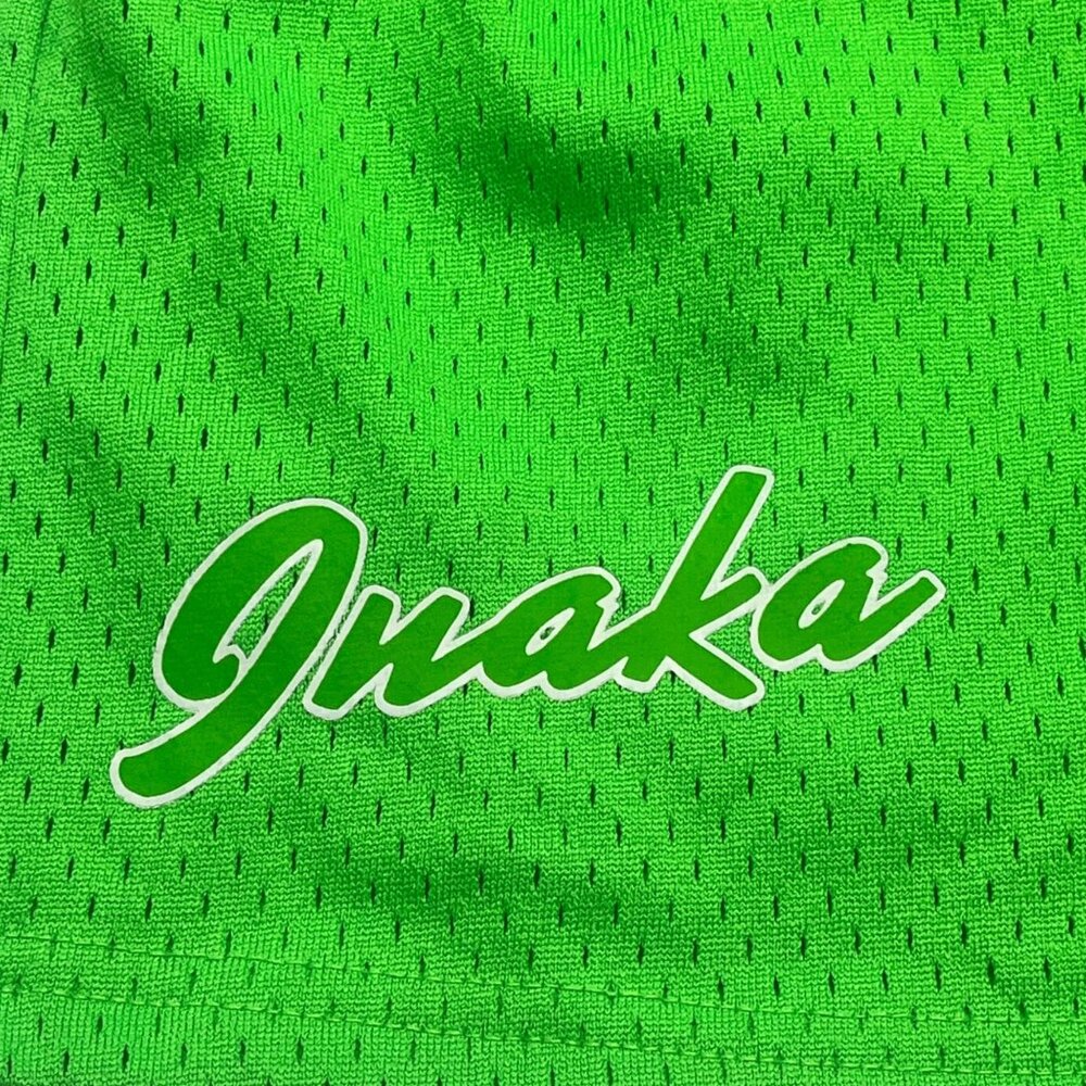 Inaka Power Green Mesh Shorts With Elastic Waistband & TP Logo Design  small - Picture 8 of 9